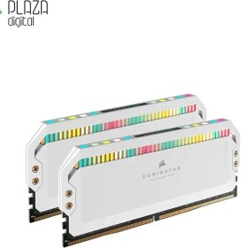 تصویر رم دسکتاپ DDR5 دو کاناله 5600 مگاهرتز CL40 کورسیر مدل DOMINATOR PLATINUM RGB White ظرفیت 64 گیگابایت 