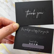 تصویر کارت تشکر آماده گنگ مشکی 