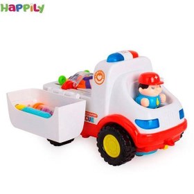 تصویر ماشین آمبولانس هولی تویز مدل ۸۳۶ Ambulance rescue vehicle toy 836 huile toys