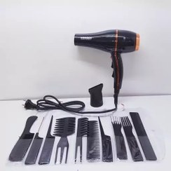 تصویر سشوار کراتینه حرفه ای بوش اصلی جرمنی حک شده 9000 وات سالنی مدل lONIC PRO ZX همراه با 10 عدد شانه 