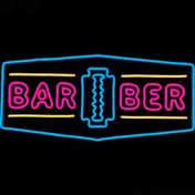 تصویر تابلو نئون طرح barber 