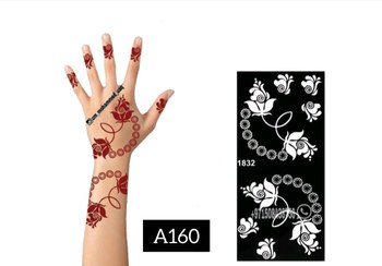 تصویر شابلون حنا طرح هندی 