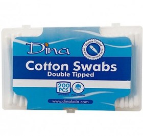 تصویر گوش پاک کن 200 عددی دینا / Dina Cotton Swabs 200 Pcs 