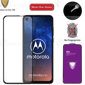تصویر محافظ صفحه شیشه ای تمام صفحه تمام چسب OG موتورولا Motorola Moto One Vision / One Action OG 2.5D Glass 