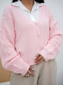 تصویر بافت پینترسی وست رنگ صورتی و آبی 