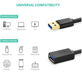 تصویر کابل افزایش طول USB 3.0 یوگرین مدل US129 30127 طول 3 متر Cable USB 3.0 Ugreen US129 30127 3m