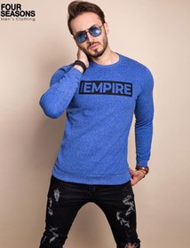 تصویر بلوز مردانه یقه گرد مدل EMPIRE آبی XL 