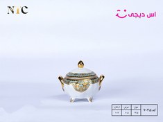 تصویر 7035 قندان گرد موج 7035 آنجل طلا فیروزه 