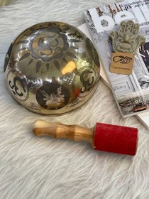 تصویر کاسه تبتی دستساز سایز 19 singing bowl