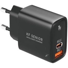 تصویر شارژر دیواری 20 وات کی اف سنیور مدل KF Senior TH-120 KF Senior TH-120 20 watt wall charger