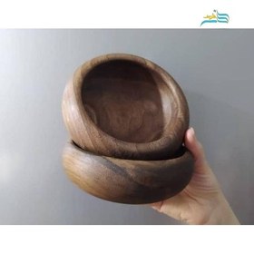 تصویر کاسه چوبی گرد ا Round wooden bowl Round wooden bowl