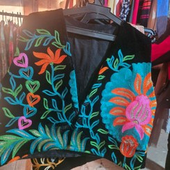 تصویر جلیقه مخمل خاص پشت هم سوزندوزی 