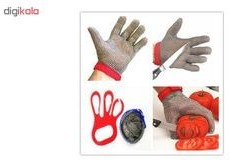 تصویر دستکش قصابی ضد برش MG2152 (نقره ای) ا butcher-gloves-mg2152 butcher-gloves-mg2152