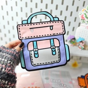 تصویر زیپ کیپ طرح کیف دو رنگ 