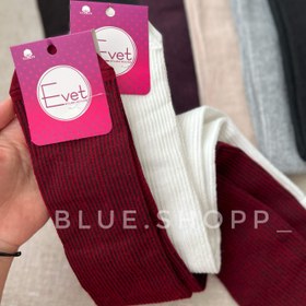 تصویر جوراب کبریتی بالای زانو زنانه کد ۱۵۷ 