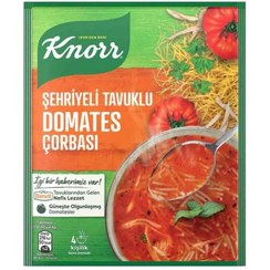 تصویر سوپ نیمه آماده کنور با طعم گوجه و رشته 