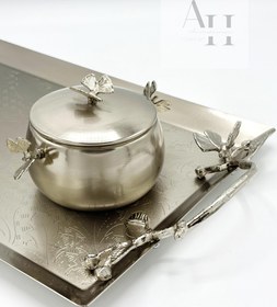 تصویر قندان فلزی پروانه نیکل 