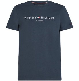 تصویر تی‌شرت مردانه با گلدوزی لوگو - فیت اسلیم، 100% پنبه، خاکستری برند Tommy Hilfiger Men's Logo Embroidery Slim Fit T-Shirt - Pure cotton, Grey