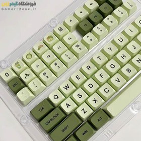 تصویر مجموعه کامل کیکپ طرح Matcha کیبورد مکانیکال Matcha PBT DoubleShot XDA Keycaps Full Set 