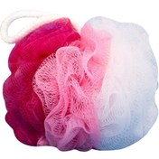 تصویر لیف حمام توپی X-large آویمانج طرح سه رنگ مناسب پوست های معمولی و چرب 