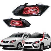 تصویر چراغ جلو اسپرت سایپا طرح BMV رنگ قرمز 