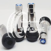 تصویر والف لاستیک خودرو استیل لوگو پژو 4 عددی 