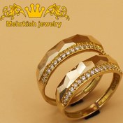 تصویر انگشتر طلا با سنگ اتمی 