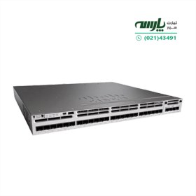 تصویر سوییچ سیسکو مدل WS-C3850-24S-S استوک Cisco WS-C3850-24S-S 24Port Switch Stock