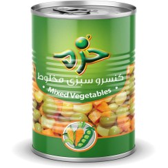 تصویر کنسرو سبزی مخلوط خرم 