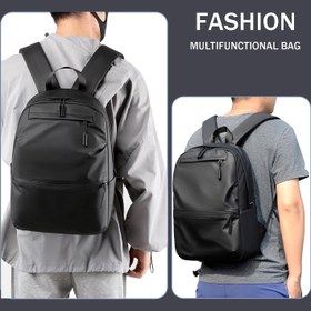 تصویر infino?? 15.6-Inch Waterproof Laptop Backpack Lightweight Business Fashion Trend Backpack with Large Capacity CK Pearl Film Leather Suitable for Both Men and Women - ارسال 10 الی 15 روز کاری 