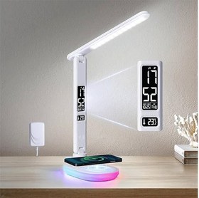 تصویر چراغ مطالعه، خواب و شارژر وایرلس لوکسBUSlNESS TABLE LAMP 