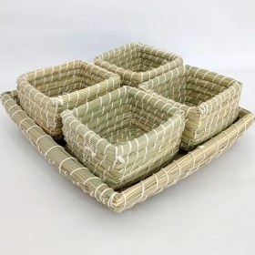 تصویر ست مربعی نرگسی کپوبافی 4تایی 