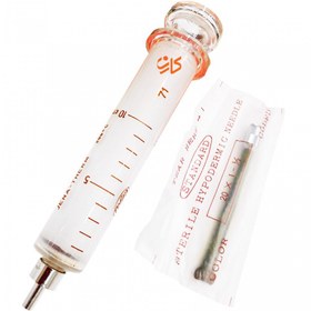 تصویر سرنگ شیشه ای بزرگ 