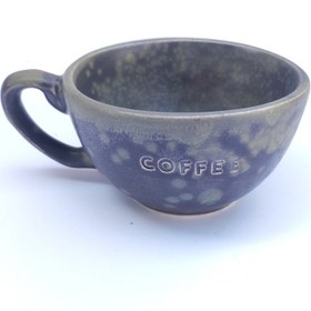 تصویر فنجان قهوه خوری دفرمه سرامیکی طرح سبزمات مدل 05-03 