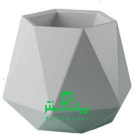 تصویر گلدان فایبرگلاس الماسی پهن 