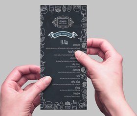 تصویر طراحی منو فست فود هلیساد Hellisad fast food menu design