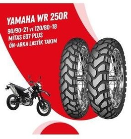 تصویر لاستیک موتورسیکلت یاماها WR 250 R 90 21 120 80 18 E 07 مجموعه تایر Mitas 