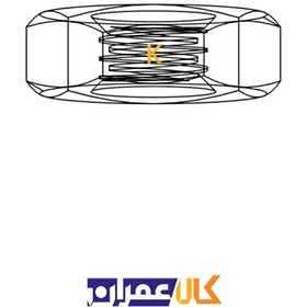 تصویر مهره شش گوش باریک سایز 6 میلی متر 