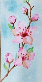 تصویر کارت پستال طرح شکوفه 