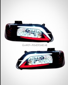 تصویر چراغ جلو اسپرت پراید مدل NX (جفتی) - طراحی چراغ با رنگ دلخواه شما(سفارشی) Sport Pride Headlight Model NX