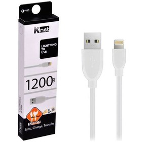 تصویر کابل تبدیل USB به لایتنینگ مدل K-UC561 طول 1.2 متر کی نت پلاس USB to Lightning conversion cable model K-UC561 length 1.2 meters Knet Plus