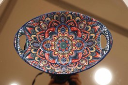 تصویر کشکول دسته دار وارداتی طرح مراکشی 