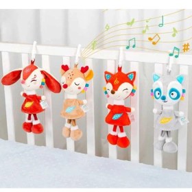 تصویر آویز تخت و کریر کودک طرح نخکش مدل روباه 