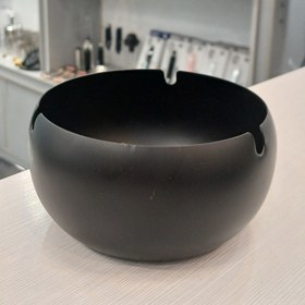 تصویر زیر سیگاری استیل مشکی بزرگ 