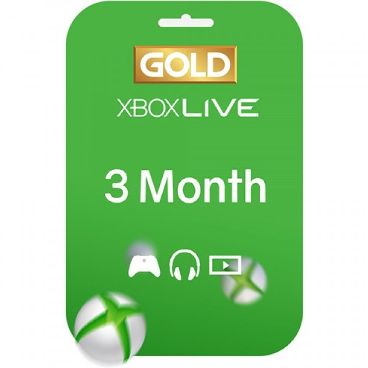 xbox live gold 3 month gift card