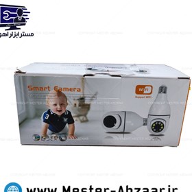 تصویر دوربین لامپ دید در شب 360 درجه 1080P‏ ‏IP E27 Wi-Fi IR شب هوشمند خانه امنیت بی سیم 