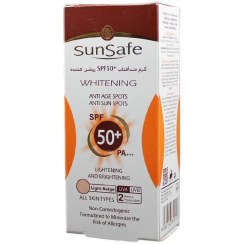 تصویر سان سیف کرم ضد آفتاب روشن کننده بژ روشن اس پی اف 50 sunsafe | 1319020019