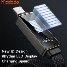 تصویر کابل تبدیل فست شارژ Mcdodo CA-4960 Type-C To Lightning 3A PD 36W 1.2m MCDODO CA-4960 TYPE-C TO LIGHTNING 3A PD 36W 1.2M FAST CHARGING CABLE