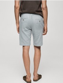 تصویر شلوارک برمودا با بند کشی برند mango man Drawstring Bermuda Shorts