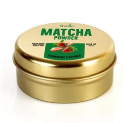 تصویر چای ماچا با طعم توت فرنگی 